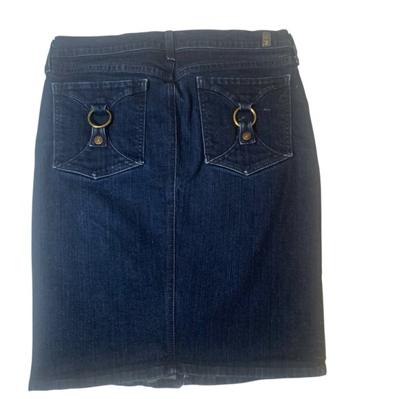 7 for All Mankind Denim Skirt Ladies Sz 10 - Picture 1 of 3